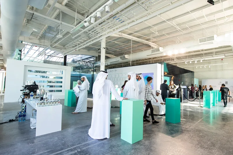busy networking space