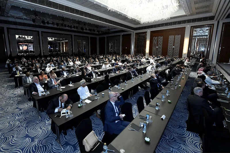 Delegates at a conference during the main session.